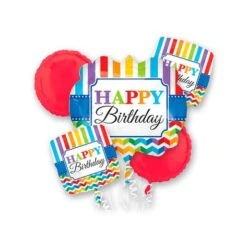 Pack 5 Globos Bouquet Happy Birthday