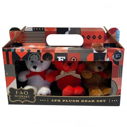 FAO Schwarz - Set De 3 Ositos De Peluche 3 FAO Schwarz - Set De 3 Ositos De Peluche
